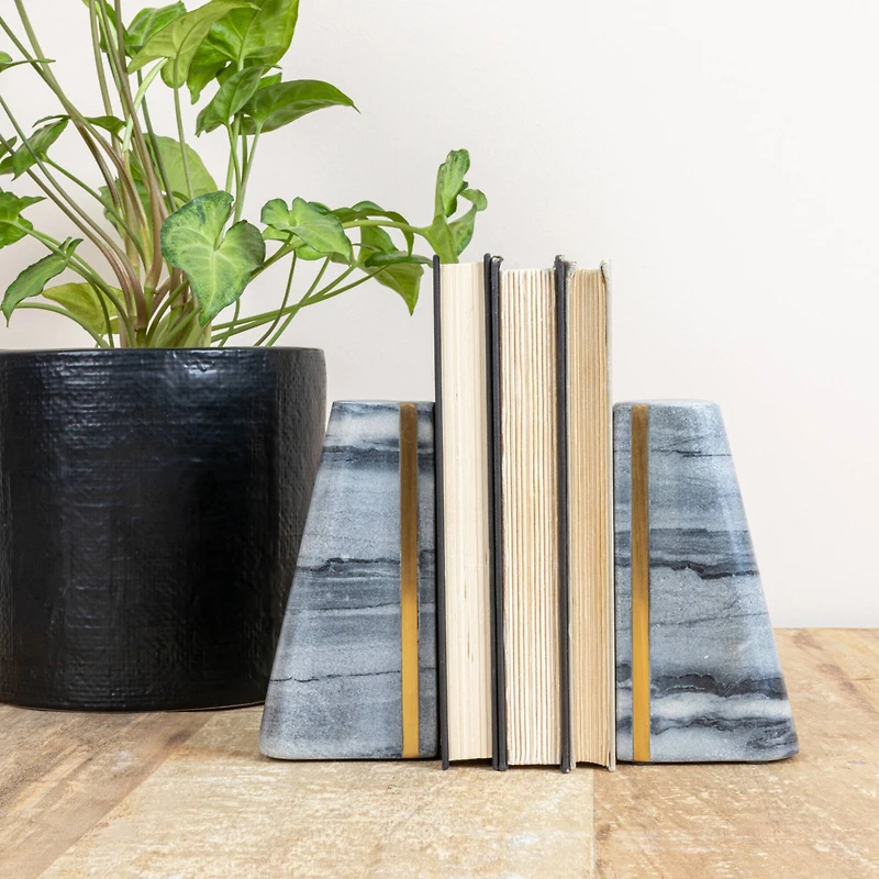 Hello Honey® 6" Modern Marble Bookend Set
