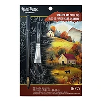 Brea Reese™ 6" x 8" Pumpkin Botanicals Scratch Art Paper Pad