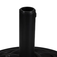 40lb. Black Flat Round Resin Base Stand for Patio Umbrella