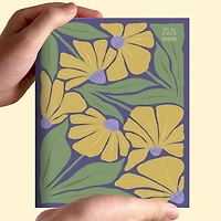 2026 Goldenrod Flowers Medium Monthly Planner