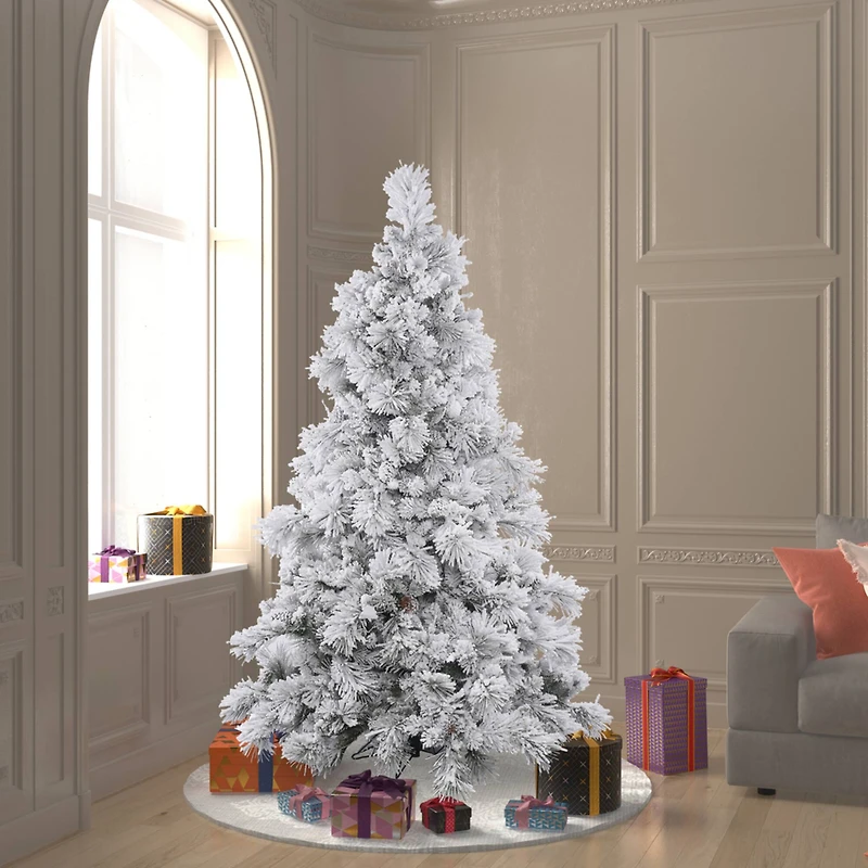 6.5ft. Unlit Flocked Alberta Artificial Christmas Tree