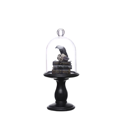 11.25" Black Crow Cloche Tabletop Accent by Ashland®