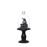 11.25" Black Crow Cloche Tabletop Accent by Ashland®