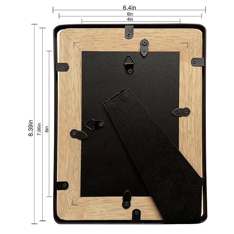 Expressions™ 4" x 6" Natural Wood & Black Frame by Studio Décor®