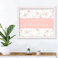 16" x 20" Forever Valentine Floral White Framed Print Wall Art