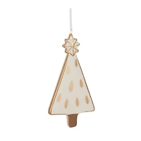 4" Ceramic Pine Tree Ornaments Set