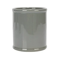 Hello Honey® 11.5" Gray Farmhouse Ceramic Crocks in White Metal Holder