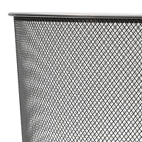 Organize It All Silver Mesh Round Wastebasket