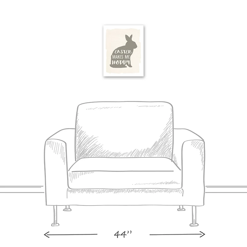 Easter Makes Me Hoppy 1 11" x 14" Canvas Wall Art