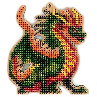 Wonderland Crafts Dragon Bead Embroidery on Wood Kit