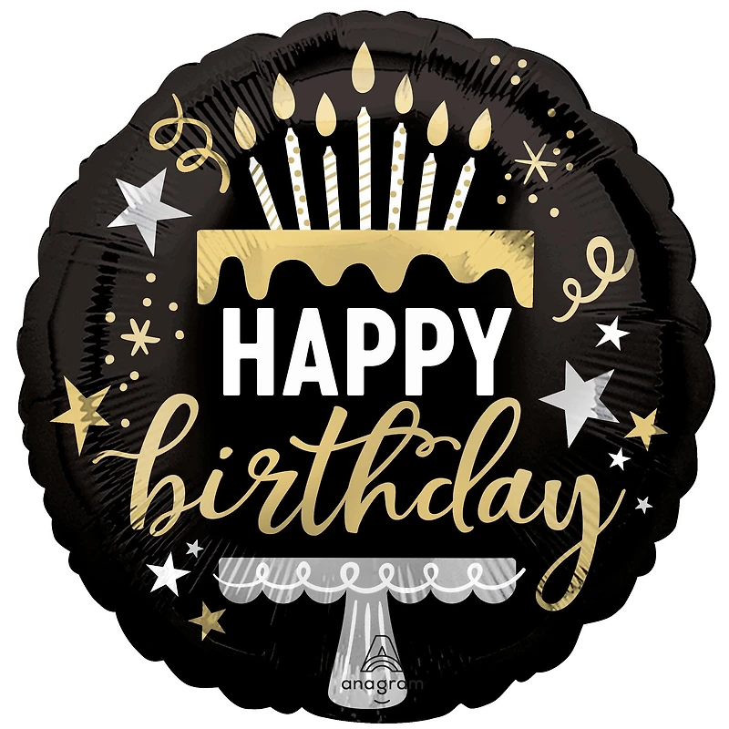 17" Birthday Surprise Cake Foil Balloon