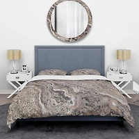 Designart 'Onyx Travertine Tile' Mid-Century Modern Bedding Set