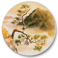 Designart - Curved Pine Tree On The Top of Sokolica Peak