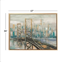 Light Brown Traditional Architecture Canvas Wall Art