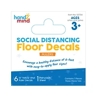 Hand2mind® Social Distance Rulers Floor Decals, 6ct.