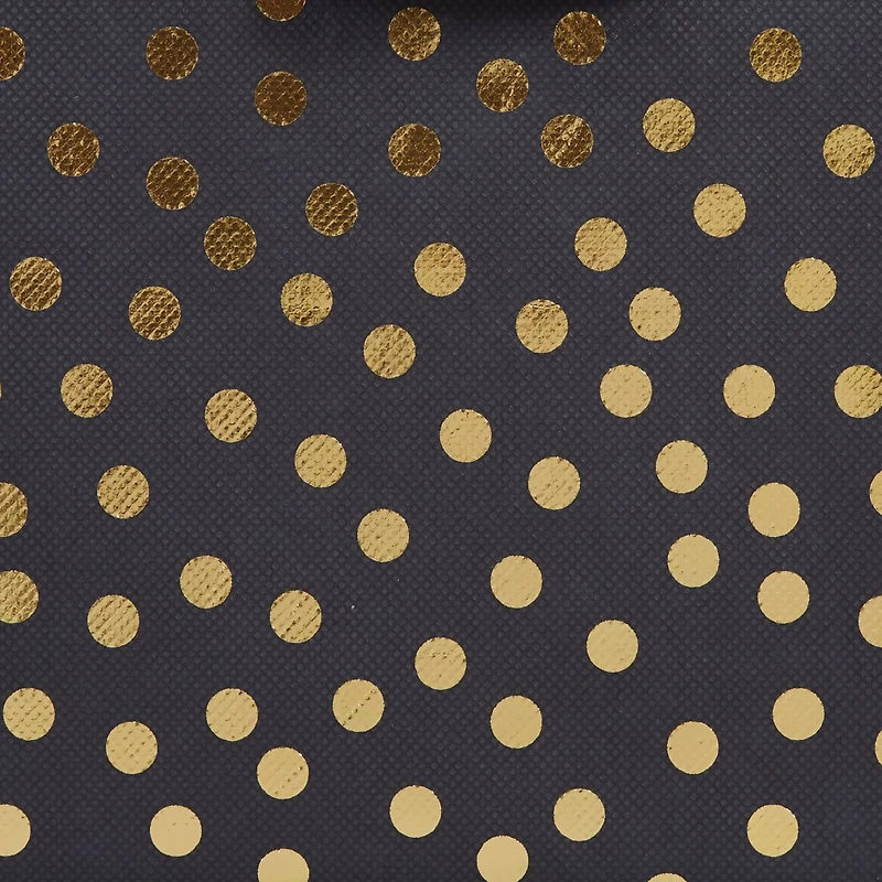 DII® 11" Black & Gold Dots Storage Cube, 2ct.