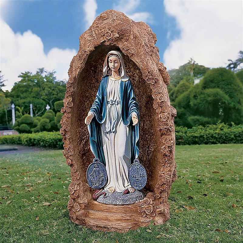 Design Toscano 22" Miraculous Medal Madonna Sacred Garden Statue
