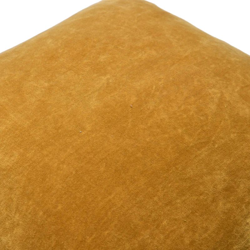 Hello Honey® Orange Square Velvet Knife Edge Pillow Cover