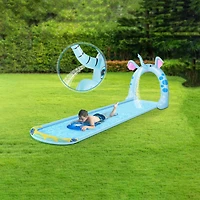 Pool Central® 16ft. Inflatable Elephant Arch Sprayer Slide Outdoor Kids Water Toy