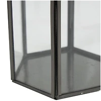 CosmoLiving by Cosmopolitan Clear Hexagon Metal Candle Lantern Set