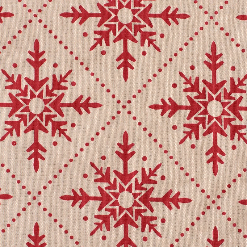 DII® 70" Round Scandinavian Snowflakes Printed Tablecloth