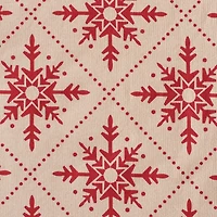 DII® 70" Round Scandinavian Snowflakes Printed Tablecloth