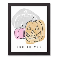 Boo to You Black Framed Canvas Wall Art
