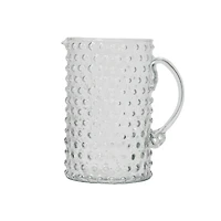 Hello Honey® Clear Hand-Blown Hobnail Glass Pitcher