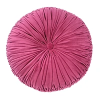 15" Pink Pleated Round Accent Pillow by Ashland®