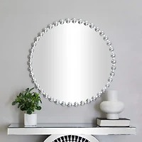 CosmoLiving by Cosmopolitan Silver Metal Orb Framed Wall Mirror 36" x 2" x 36"