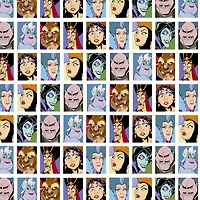 Disney® Villains Grid Cotton Fabric