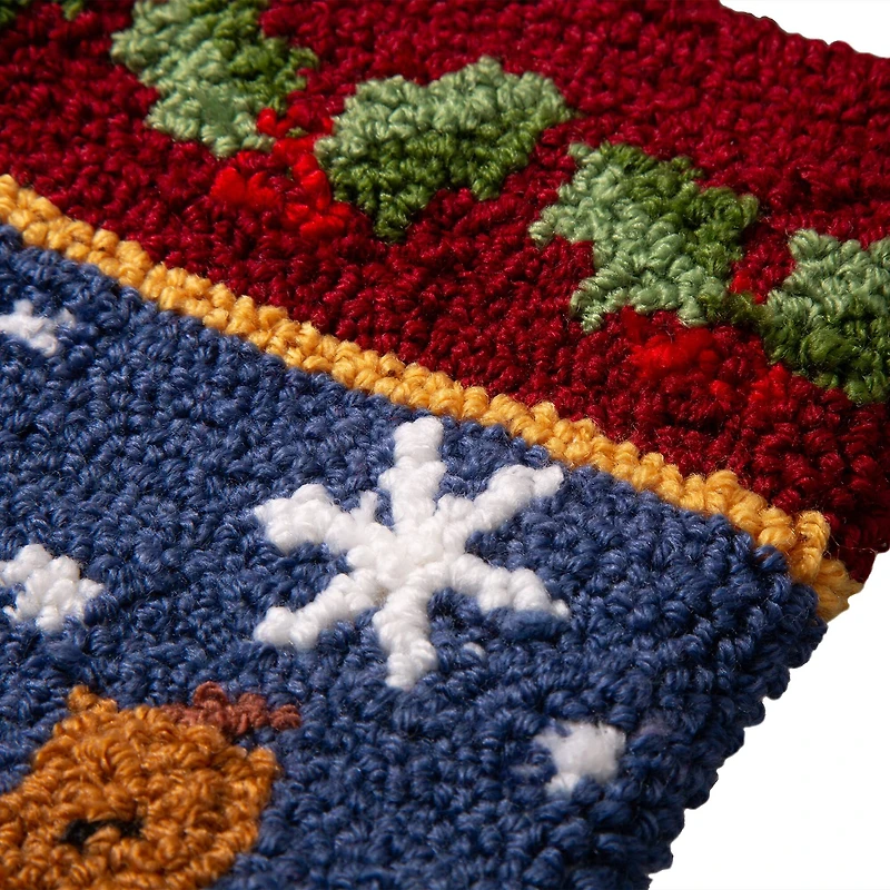 Glitzhome® 19" Santa Hooked Stocking