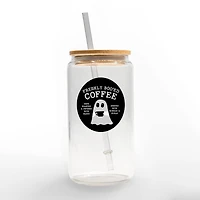 Freshly Boo'ed Coffee 16oz. Glass Can Cup