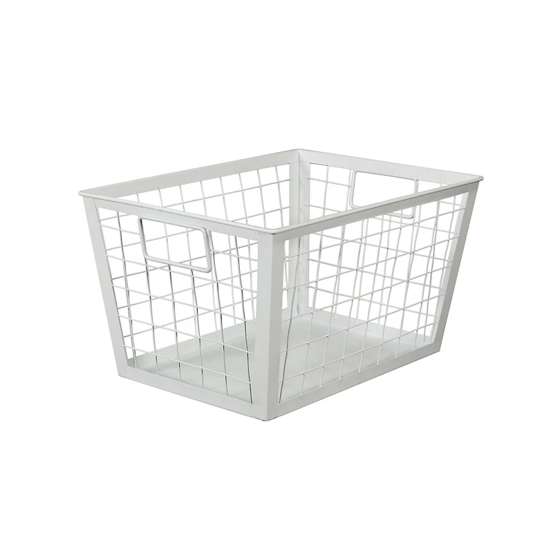 12.5" White Wire Multifunctional Basket