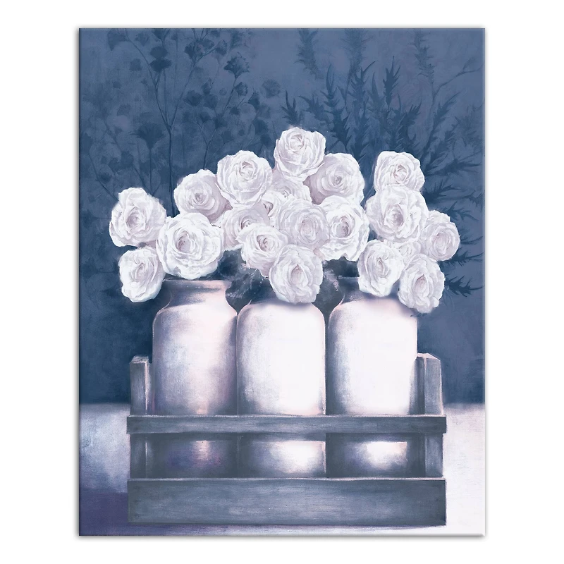 Blue Roses 16" x 20" Canvas Wall Art