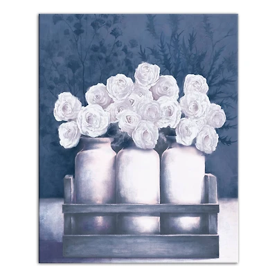 Blue Roses 16" x 20" Canvas Wall Art