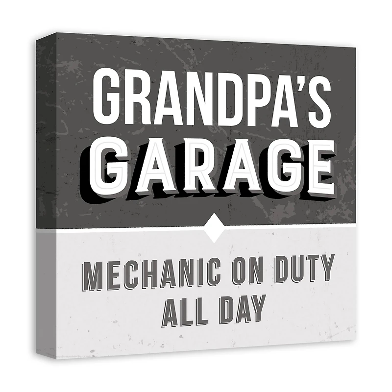 Grandpa's Garage Canvas Wall Art