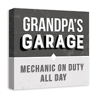 Grandpa's Garage Canvas Wall Art