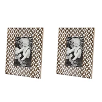 2 Pack Brown & White Modern 9" x 10" Frame
