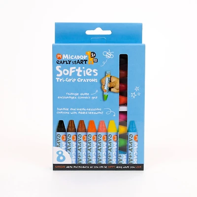 12 Packs: 8 ct. (96 total) Micador® early stART® SoftiTri-Grip Crayons