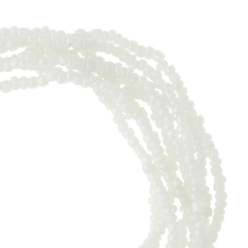Shiny White Glass Seed Beads, 6/0 by Bead Landing™