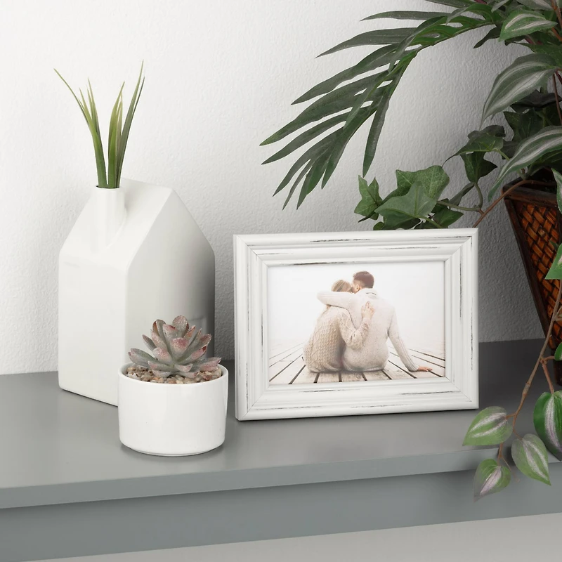Simply Essentials™ Distressed White Frame by Studio Décor