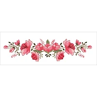 Tobin Stamped For Embroidery Pink Floral Pillowcase Pair