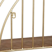 Gold Metal Modern Wall Shelf, 28" x 28" x 7"
