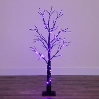 4ft. Pre-Lit LED Black Twig Artificial Halloween Tree