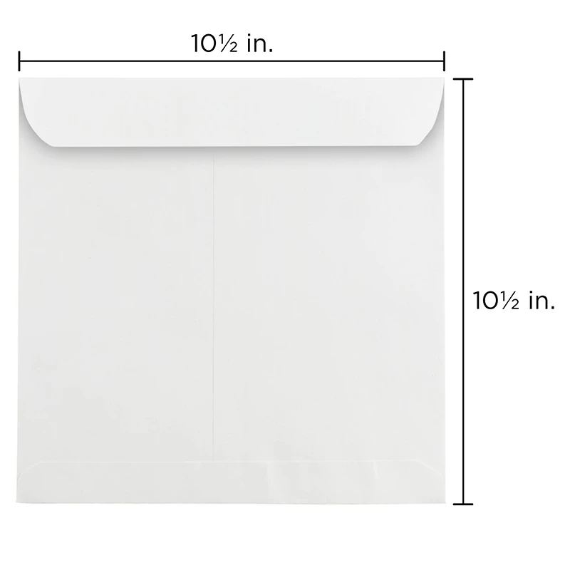 JAM Paper 10.5" White Square Invitation Envelopes 25ct.