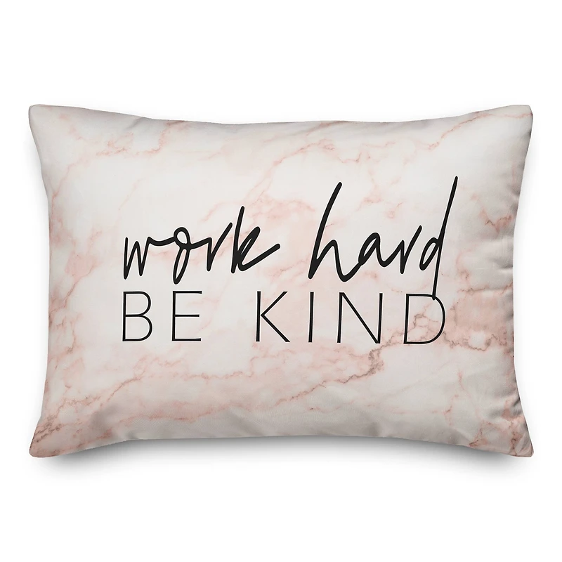 Work Hard Be Kind Throw Pillow