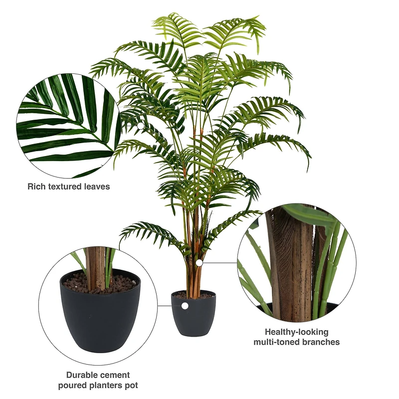 4ft. Potted Fern Palm with Real Touch Leaves