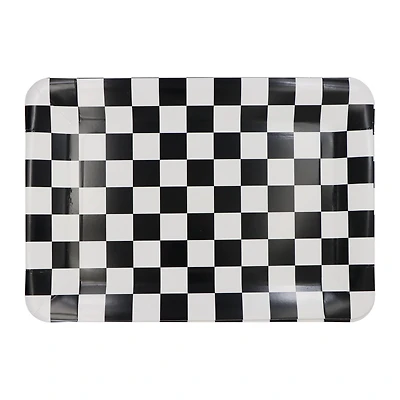 9" x 13" Black & White Checkered Paper Trays, 2ct. by Celebrate It™