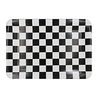 9" x 13" Black & White Checkered Paper Trays, 2ct. by Celebrate It™